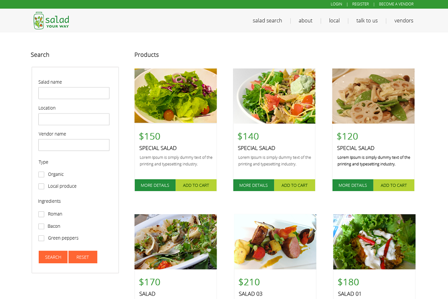 Salad Your Way E-commerce 
